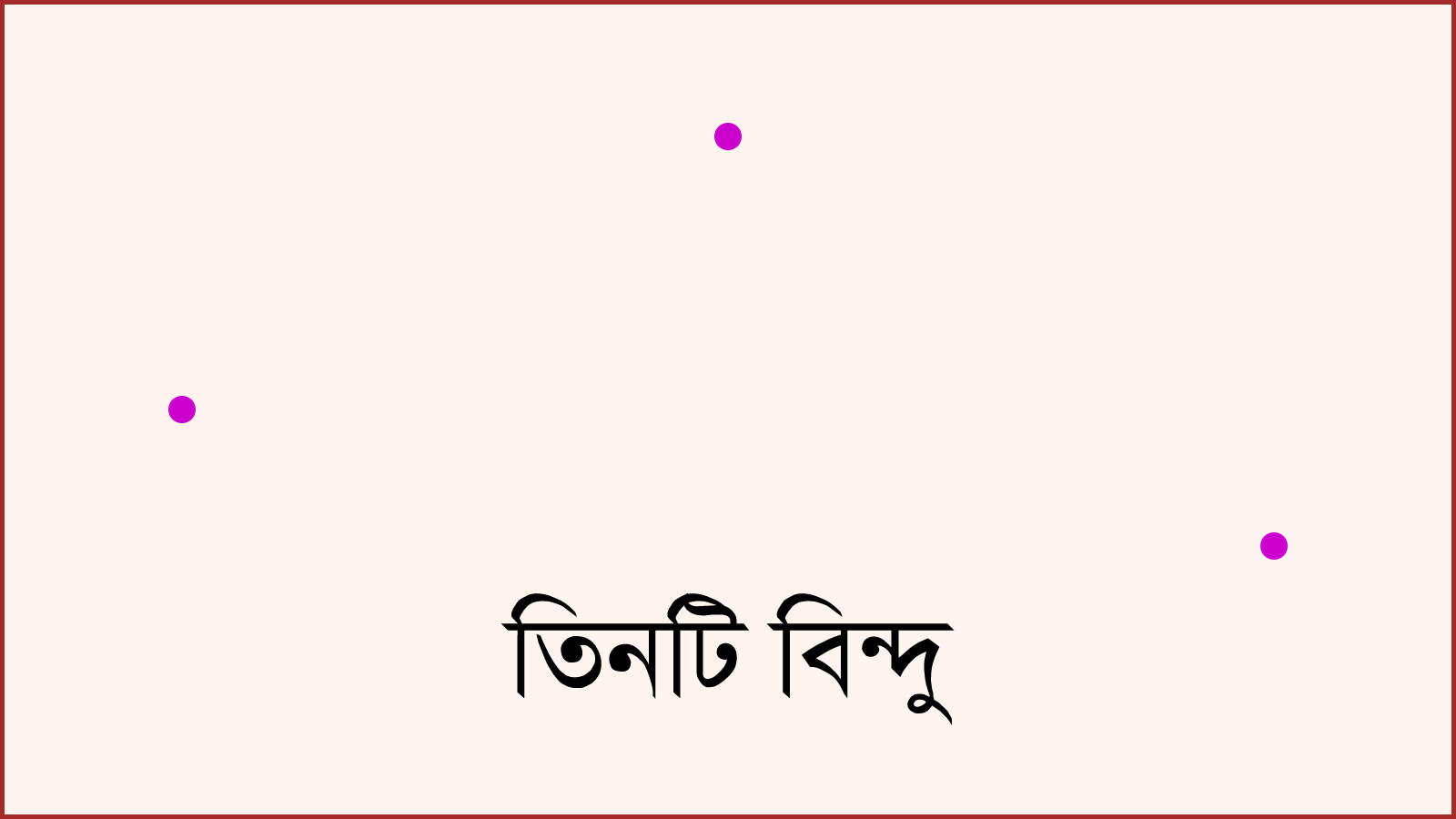 সমতলে অবস্থিত একটি বিন্দু
